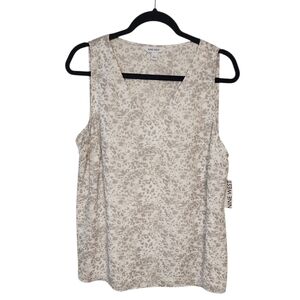 Nine West Women's Cream Sleeveless Top